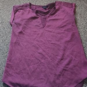 Express Maroon/ Plum Crossover Cuffed Sleeve Blouse 💫
